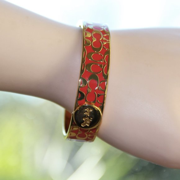 Coach Legacy Signature C Hinged Bangle - Picture 6 of 13